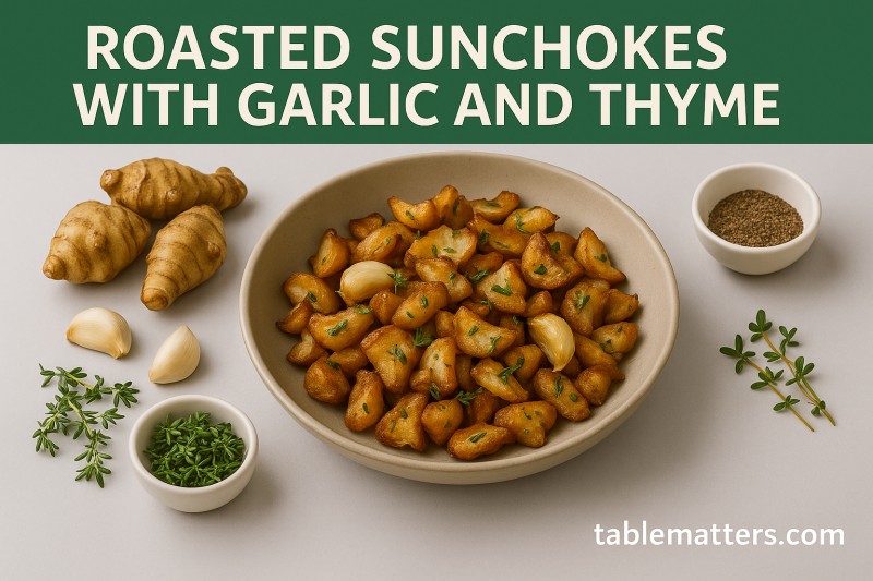 Roasted Sunchokes with Garlic and Thyme : Crispy & Caramelized