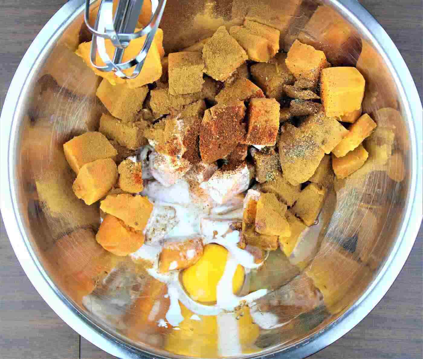 Ingrédients de la casserole de patates douces - Recette de la casserole de patates douces avec cayenne et croûte de noix de pécan