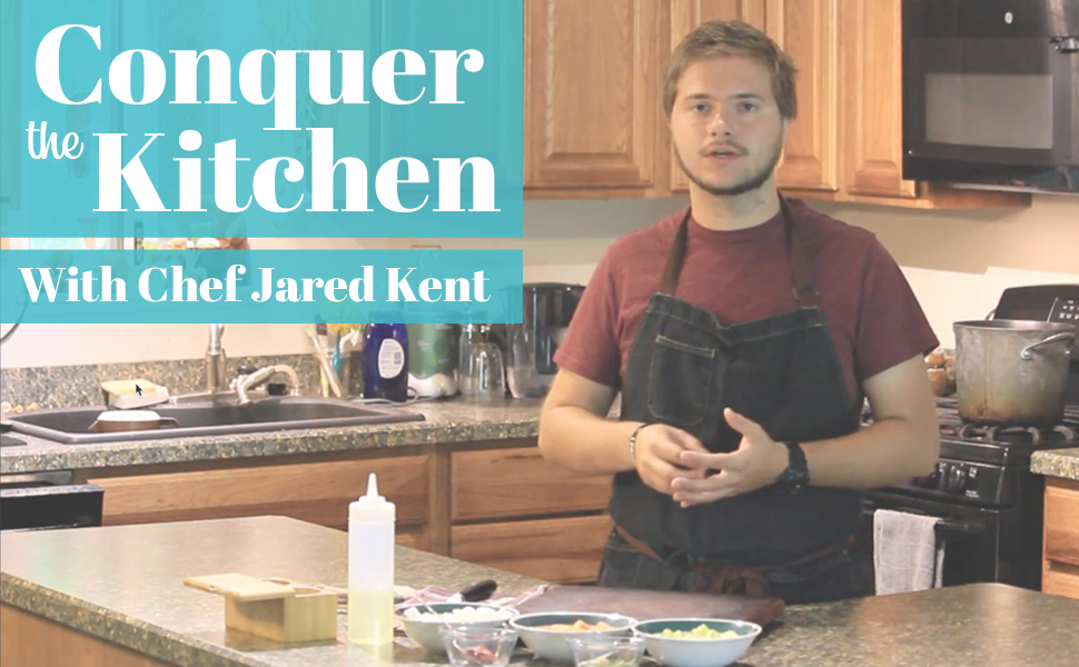 Conquer the Kitchen - Blank Recipe Book & Cooking Reference Guide by Chef Jared Kent
